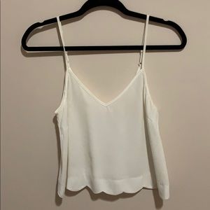 Lush Cropped Scallop Tank sz S